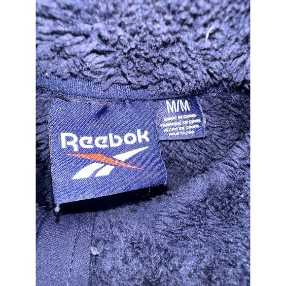 Reebok Men's Navy Full Zip Fleece Jacket Size Medium EUC - Picture 10 of 10